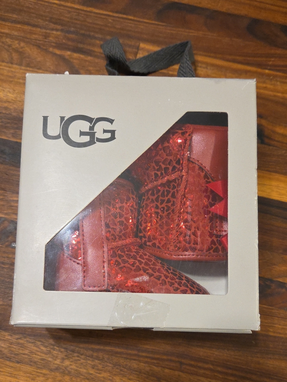 UGG Kids Red Sparkle Baby Boots